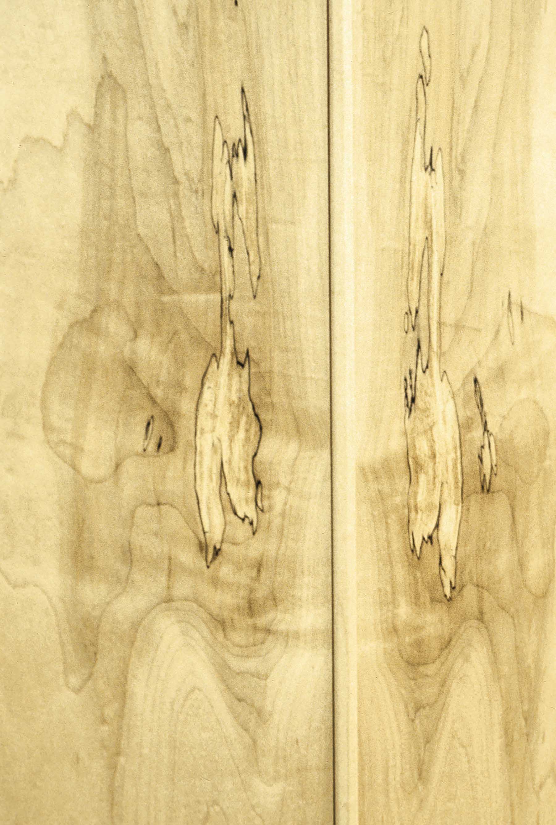 Spalted V-Front Wall Cabinet